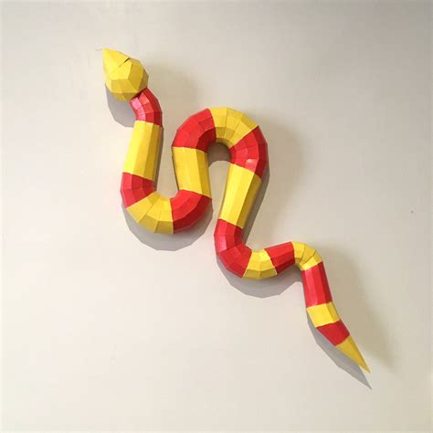 Papercraft snake template to assemble for your decor | Paper crafts ...