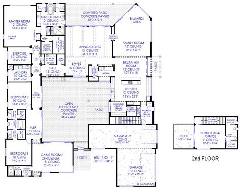 Luxury Modern Courtyard House Plan | 61custom | Contemporary & Modern House Plans | Mid century ...