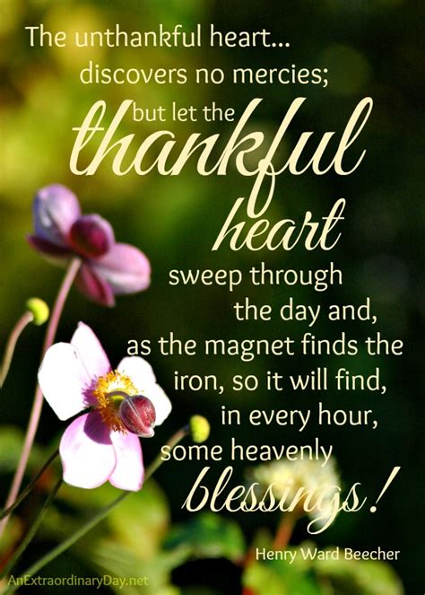 Thankful Thursday :: Thankful Heart Quote and Printable - An Extraordinary Day