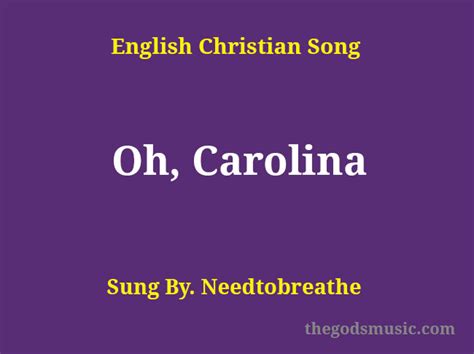 Oh Carolina Song Lyrics