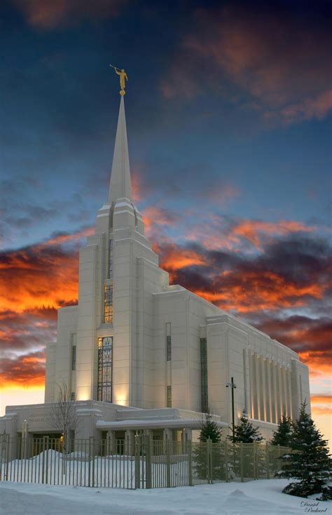 Rexburg Idaho Temple at Sunset