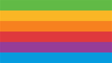 the pride flag but with 80s Apple logo colors : r/vexillologycirclejerk