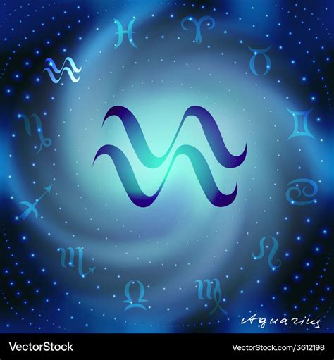 Aquarius symbol Royalty Free Vector Image - VectorStock