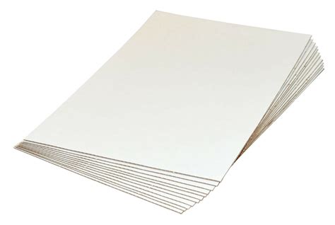 A5 A4 A3 A2 A1 A0 White Cardboard Corrugated Sheets Pads Divider Art Craft Board | Packaging Shack