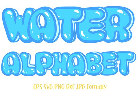 Water Letter Alphabet Font SVG PNG Graphic by squeebcreative · Creative Fabrica