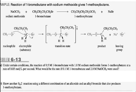 SOLVED: ' Reaction of 1-bromobutane with sodium methoxide gives 1-methoxybutane. Under certain ...