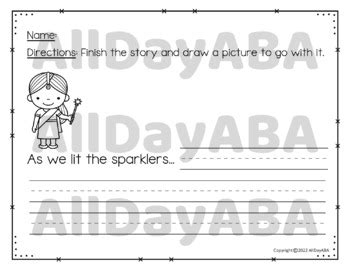 Finish the Story Diwali Writing Prompts for Kindergarten Activities Worksheets