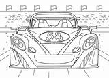 Coloring Rennauto Rennautos Ausmalbild Kleurplaat Disegni Corsa  sketch template