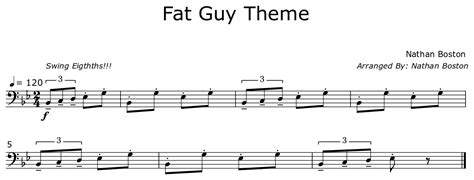 Fat Guy Theme - Sheet music for Trombone