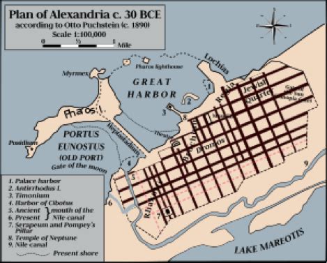 Ancient Alexandria Egypt Map