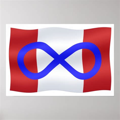 Metis Flag Poster Metis Canada Flag Souvenir Print | Zazzle.com