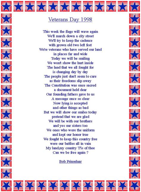 Veterans Day Poems - Veterans Day