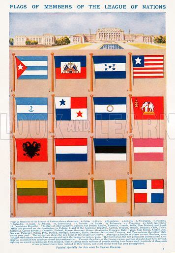 Flags of members of the League of Nations stock image | Look and Learn