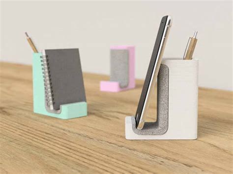 3D Printed Pen and Phone Holder | Gadgetsin