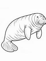 Manatee coloring Pages sketch template