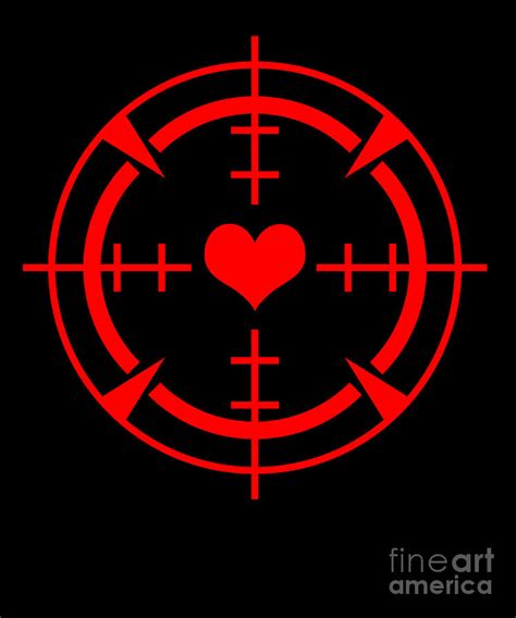 Crosshair Heart Valentines Day Hearts Day Love Gift Digital Art by Thomas Larch - Pixels