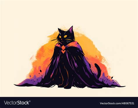 Black cat Royalty Free Vector Image - VectorStock