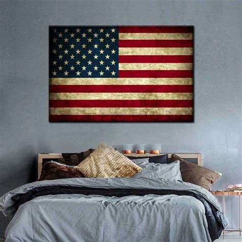 Rustic American Flag Multi Panel Canvas Wall Art | ElephantStock