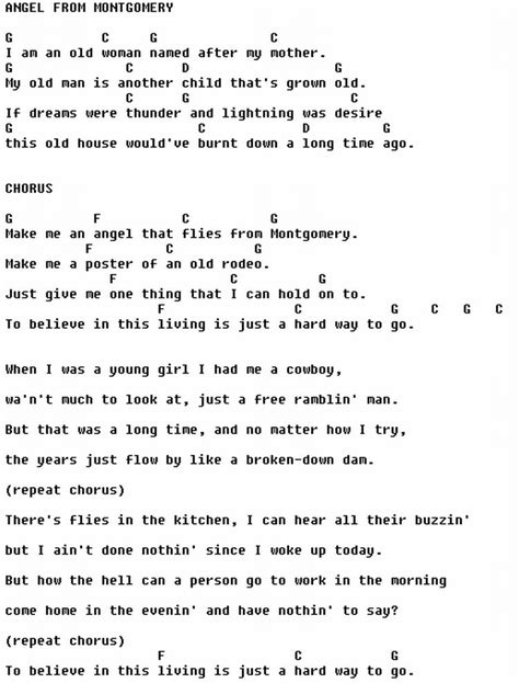 Angel from Montgomery - John Prine | guitar Chords | Pinterest | Guitar ...