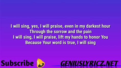 DON MOEN I WILL SING LYRICS - YouTube