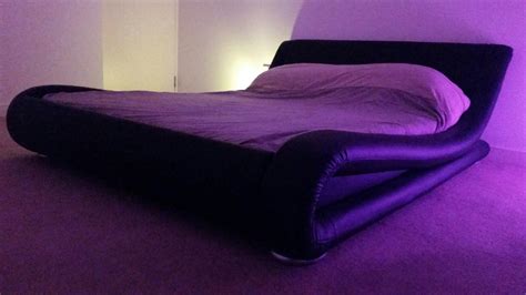 Italian Modern Faux Leather Double Bed in M4 Manchester for £90.00 for sale | Shpock