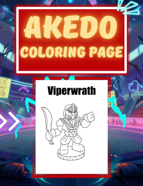 Viperwrath Akedo Coloring Page - Etsy