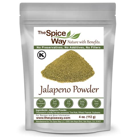 The Spice Way Jalapeno Powder - Mexican cuisine Spice – All Natural – Powdered – Resealable ...