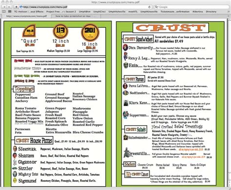 Crust Pizza Menu, Menu for Crust Pizza, Monteagle, Monteagle - Urbanspoon/Zomato