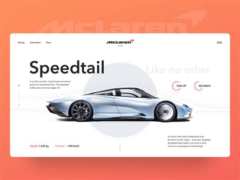 McLaren Speedtail | Mclaren, Tops designs, Web design inspiration