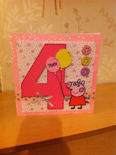 Peppa Pig Handmade Birthday Card