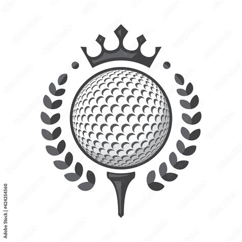 Golf Ball On Tee Logo