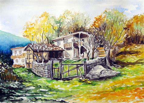 Old Village Painting at PaintingValley.com | Explore collection of Old Village Painting