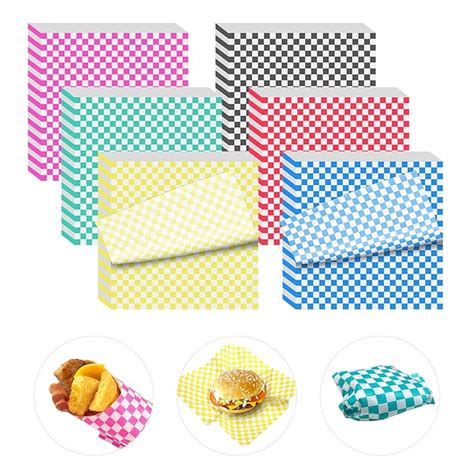 Buy 480 Sheets Variety Pack Checkered Dry Waxed Deli Paper Sheets 12x12 ...