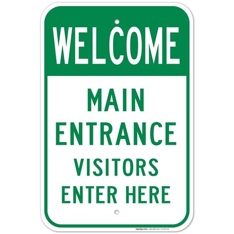 Main Entrance Visitors Welcome Sign - Walmart.com - Walmart.com