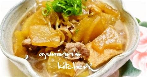 Simmered Pork, Daikon Radish, Konnyaku Noodles, and Atsuage Recipe by ...