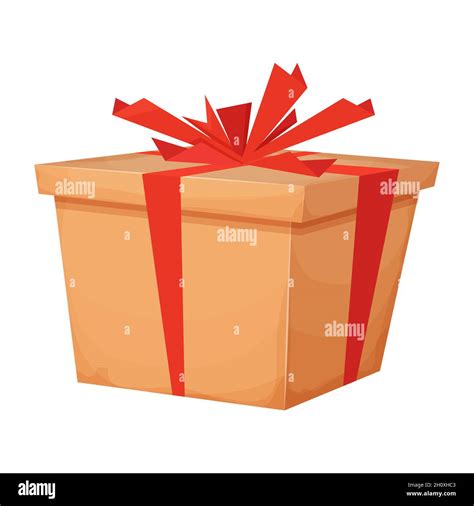 Caja de regalo de cartón sorpresa con cinta, premio o recompensa en ...