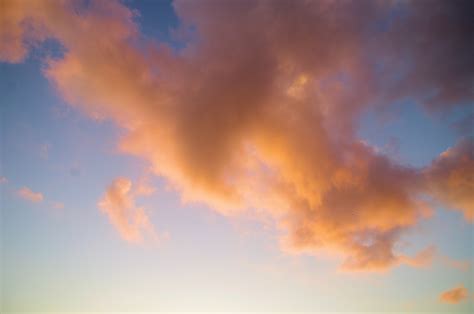 Pink Clouds Against Blue Sky Free Stock Photo - Public Domain Pictures