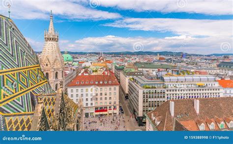 Vienna City Skyline, Aerial View from Above Stock Photo - Image of ...