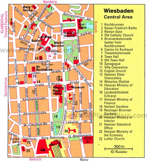 Wiesbaden Map - Germany