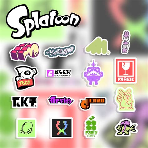 Splatoon Brand Logos new Logos and Splatoon 3 Graffiti - Etsy UK Brand Stickers, Star Stickers ...