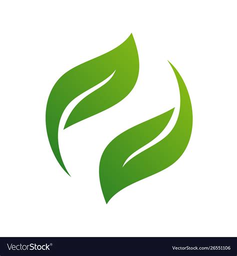 Green leaf logo design template modern leaf logo Vector Image