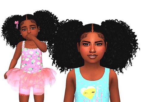 Ebonix | Trina | Toddler hair sims 4, Sims hair, Sims 4 afro hair