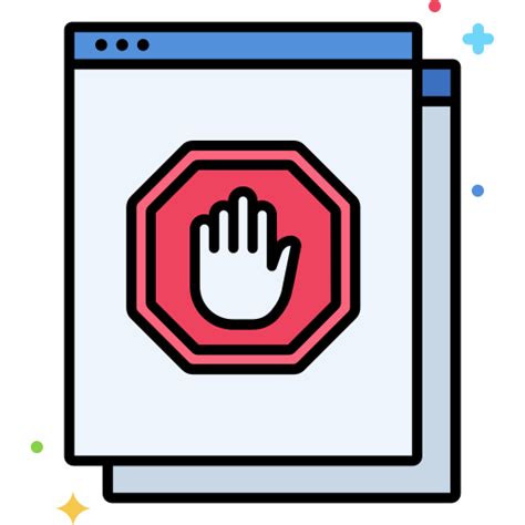 Ad blocker Flaticons Lineal Color icon