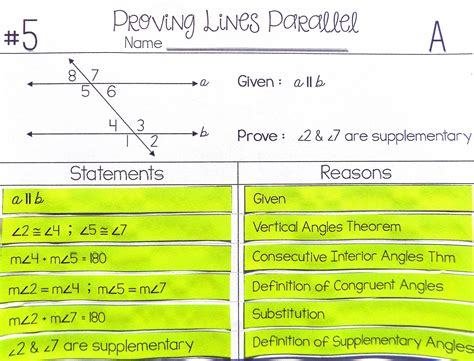 Proving Lines Parallel Proofs Worksheet › Athens Mutual Student Corner