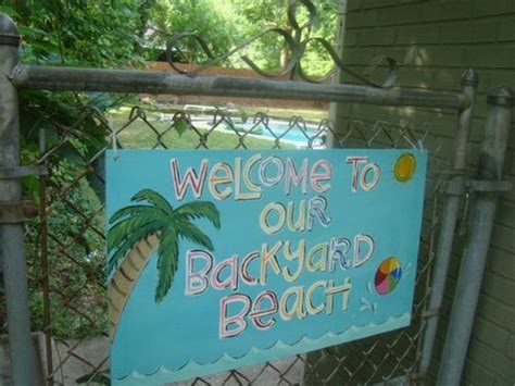 fresh picked whimsy | Backyard beach, Beach signs, Pool signs