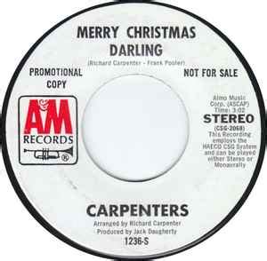 Carpenters - Merry Christmas Darling (1970, Black text, Vinyl) | Discogs