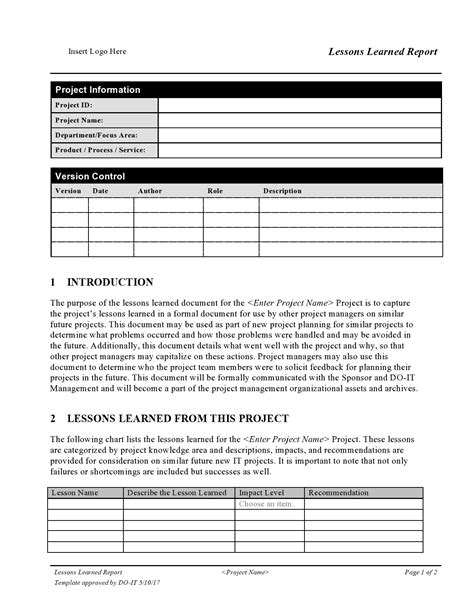 48 Best Lessons Learned Templates [Excel, Word] ᐅ TemplateLab