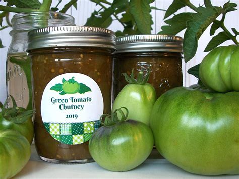 Country Quilt Green Tomato Canning Labels for pickles, chutney, relish – CanningCrafts