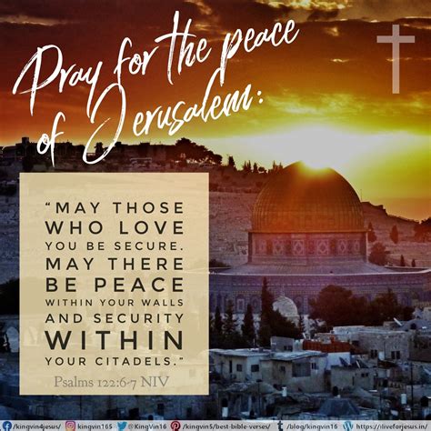 Pray for the peace of Jerusalem - I Live For JESUS