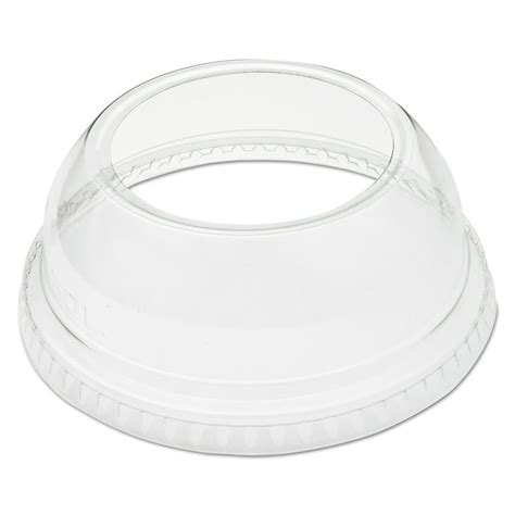 SOLO Cup Company Open-Top Dome Lid for 9-22 oz Plastic Cups, Clear, 1.9 ...